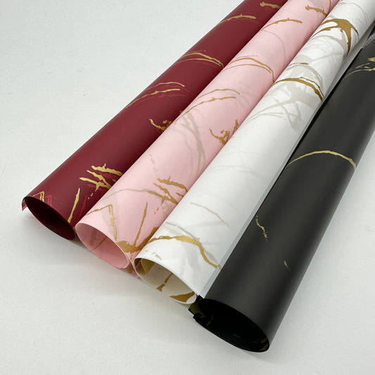 Marbled Like | Marble Design Flower Wrapping Paper Pack 20