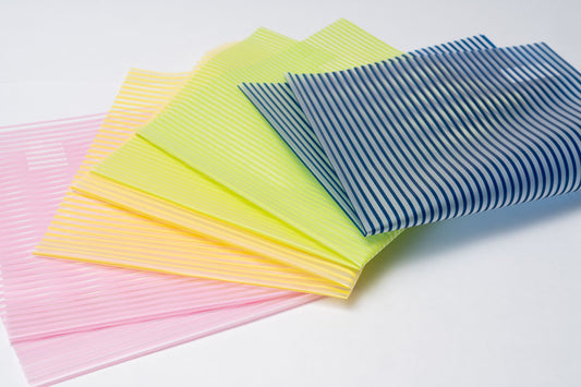 Striped Flower Wrapping Paper Pck 20