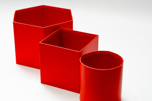 Geometric Shapes Red Set 3
