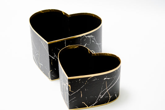 Marble Heart Black Set