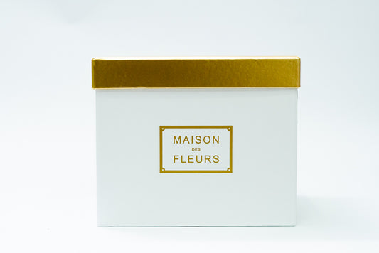 Rectangle Gold Lid White Set